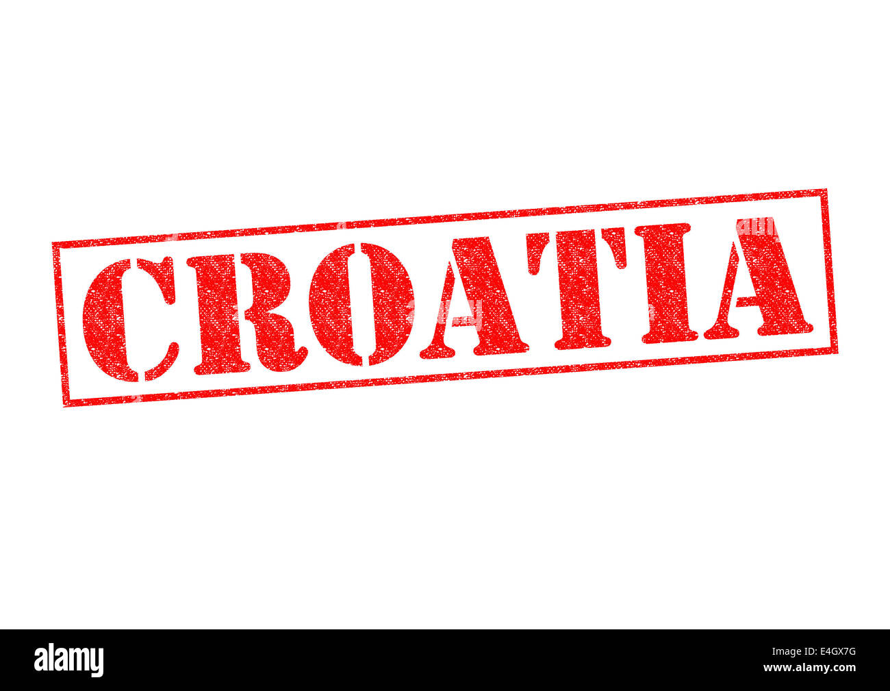 CROATIA Rubber Stamp over a white background. Stock Photo