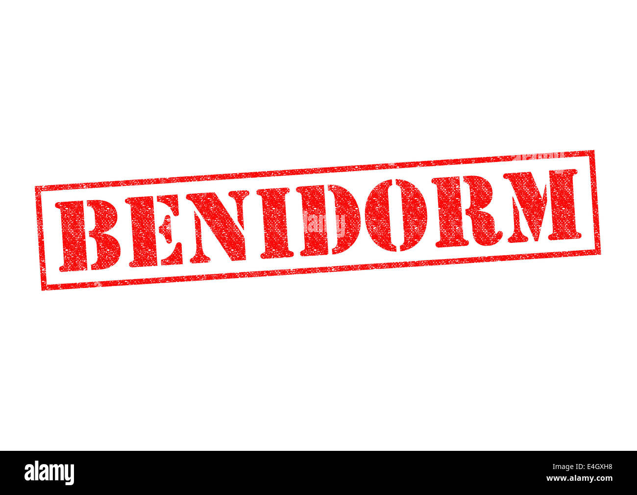 BENIDORM Rubber Stamp over a white background. Stock Photo