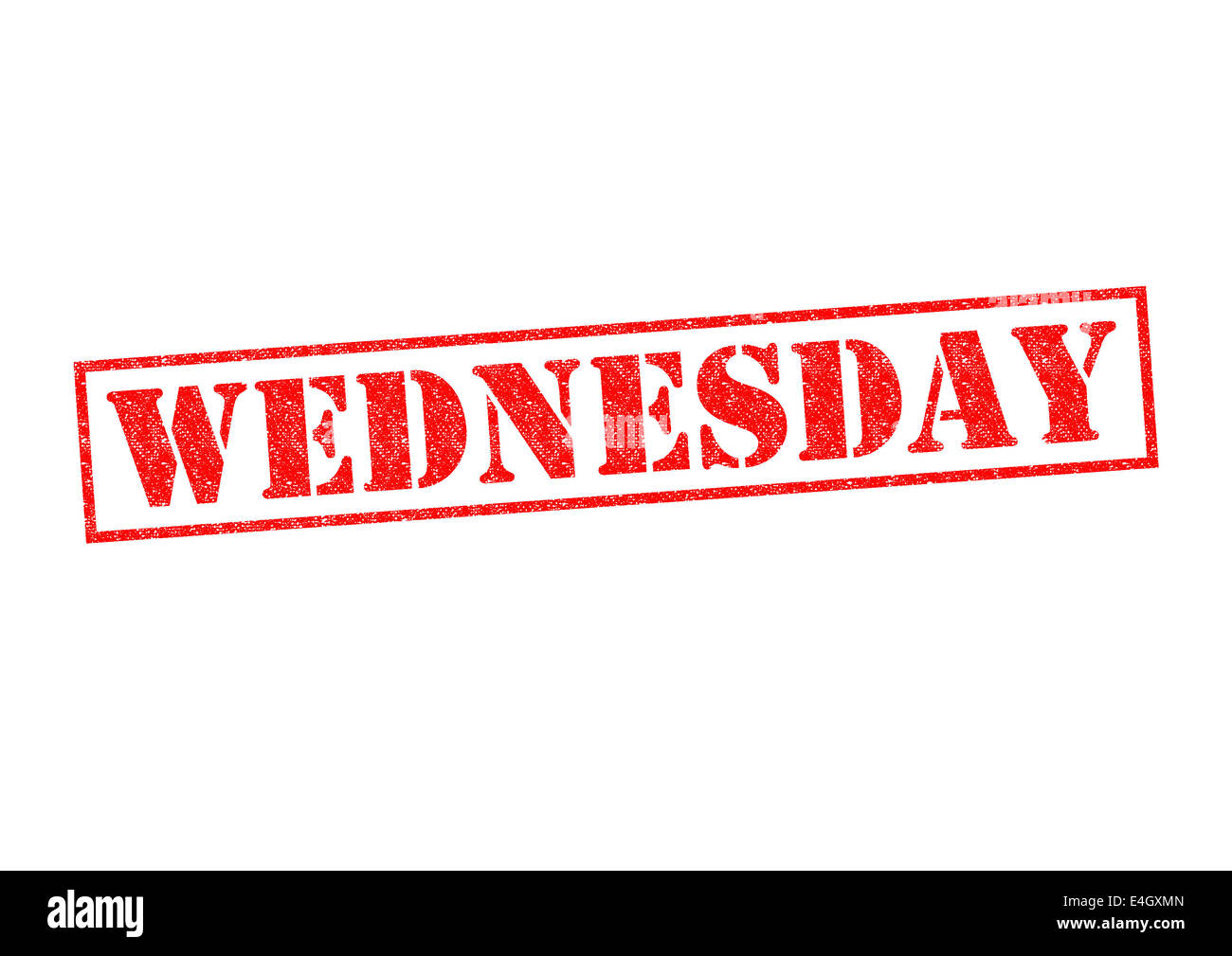 WEDNESDAY Rubber Stamp over a white background Stock Photo - Alamy
