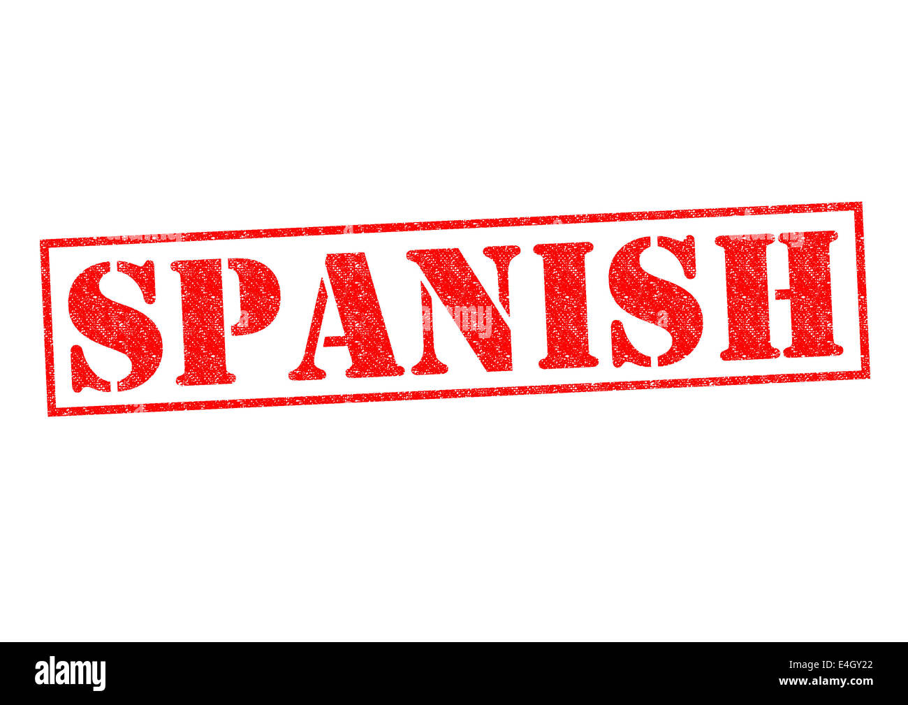 SPANISH Rubber Stamp over a white background Stock Photo Alamy