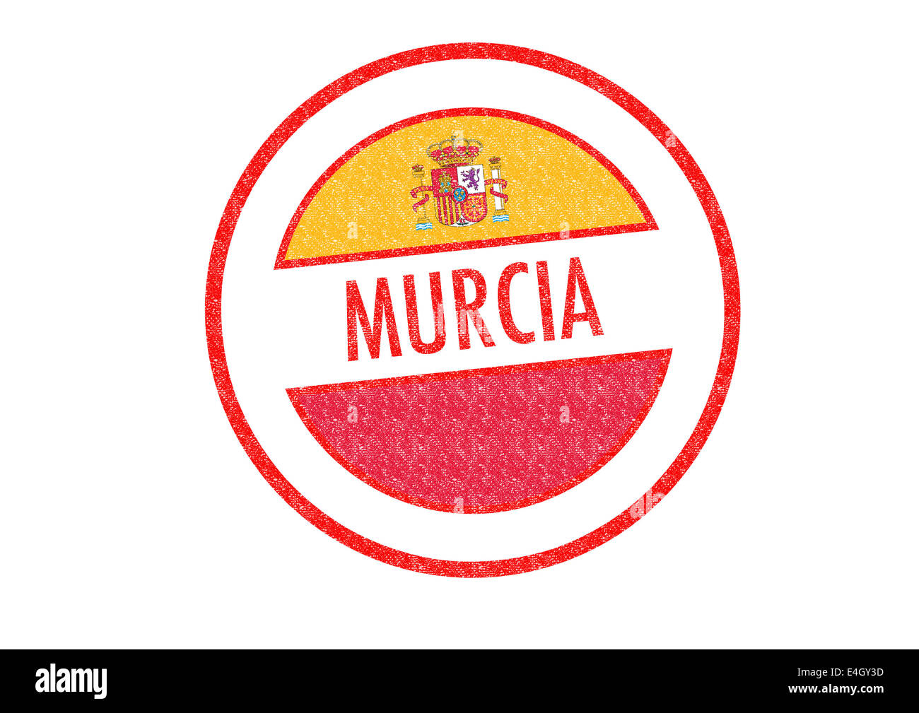 Passport-style MURCIA rubber stamp over a white background. Stock Photo