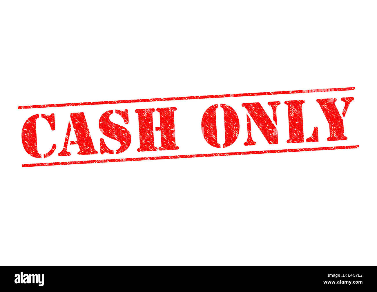 CASH ONLY Rubber Stamp over a white background. Stock Photo