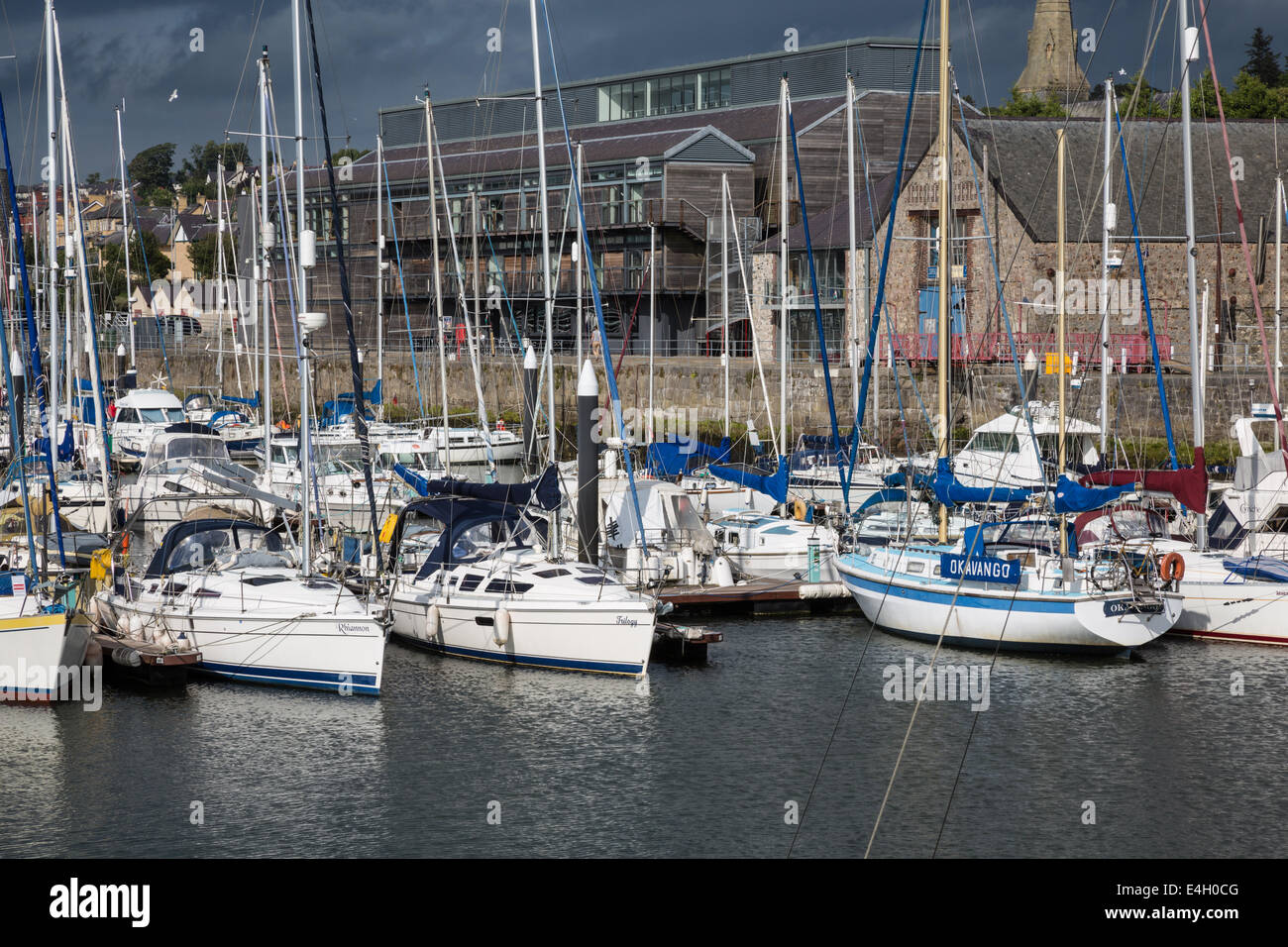 Doc Fictoria Victoria Dock marina, Caernarfon, north Wales Stock