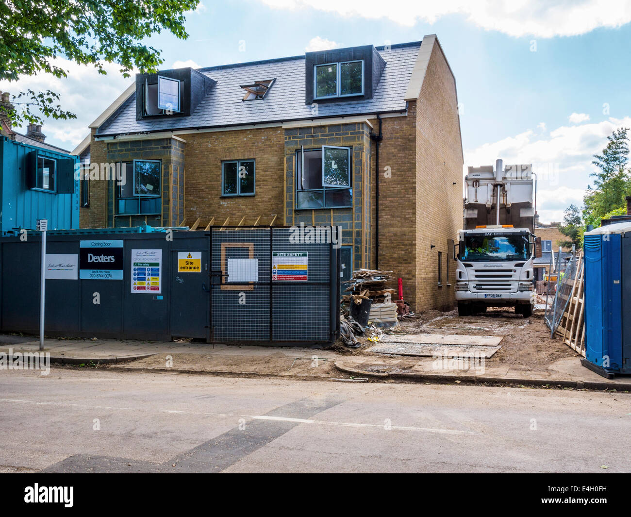 Construction of new housing apartment development in Clifden Road, Twickenham, Greater London