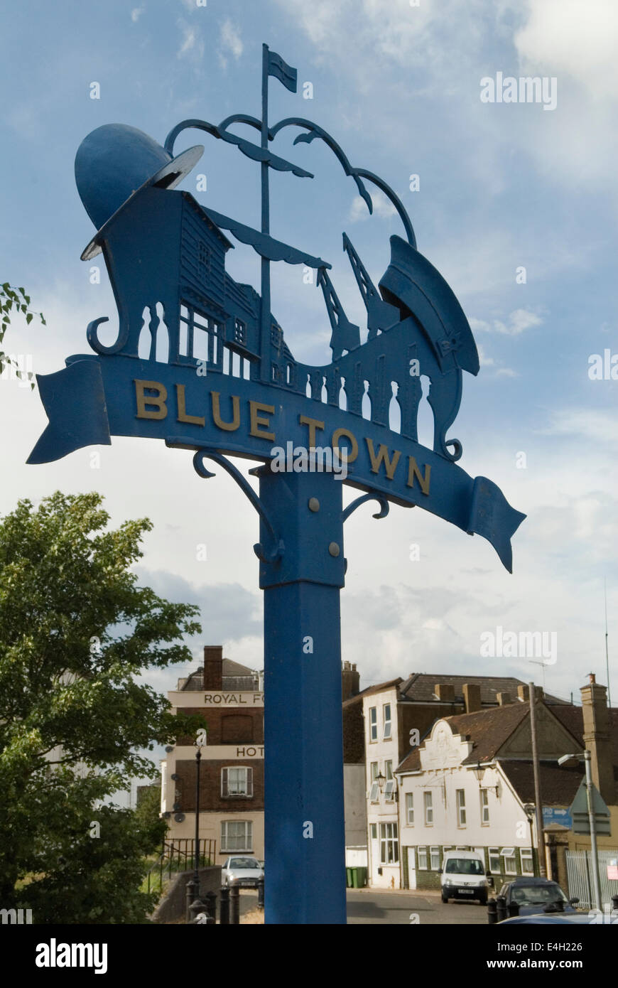 Blue Town Heritage area. Sheerness. Isle of Sheppey Kent UK. HOMER SYKES Stock Photo
