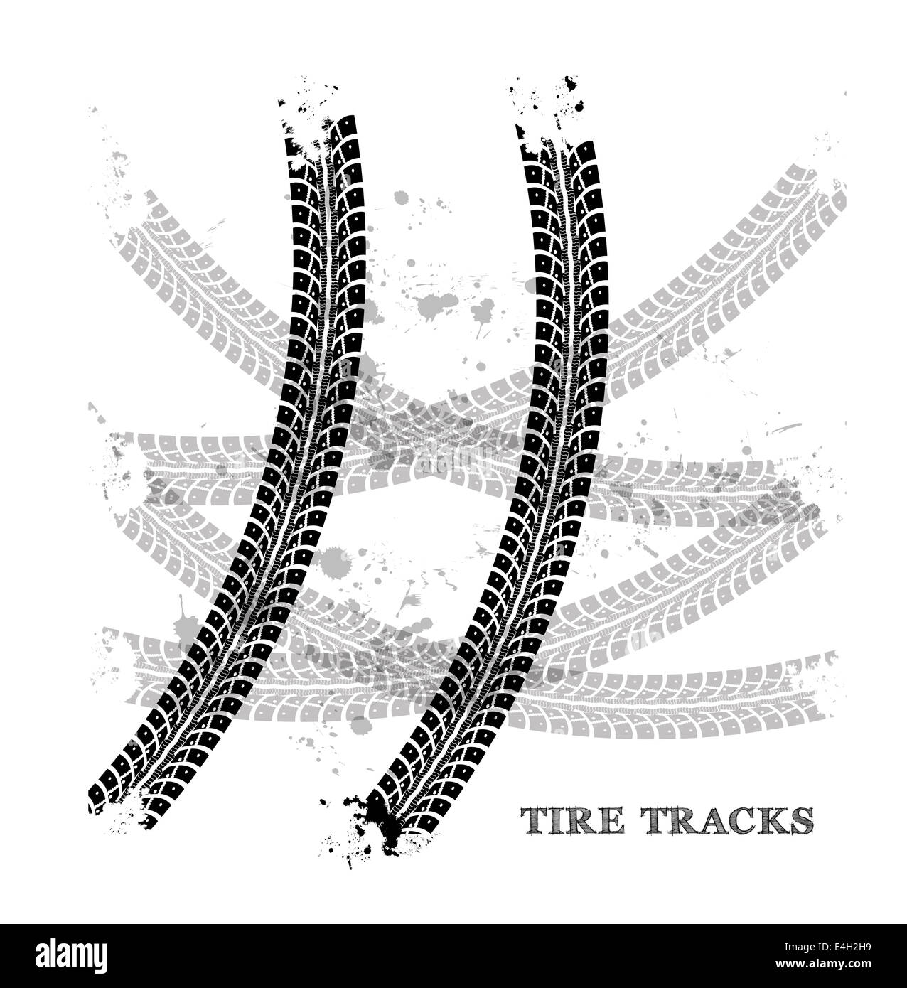 Tyre tread marks Cut Out Stock Images & Pictures Alamy