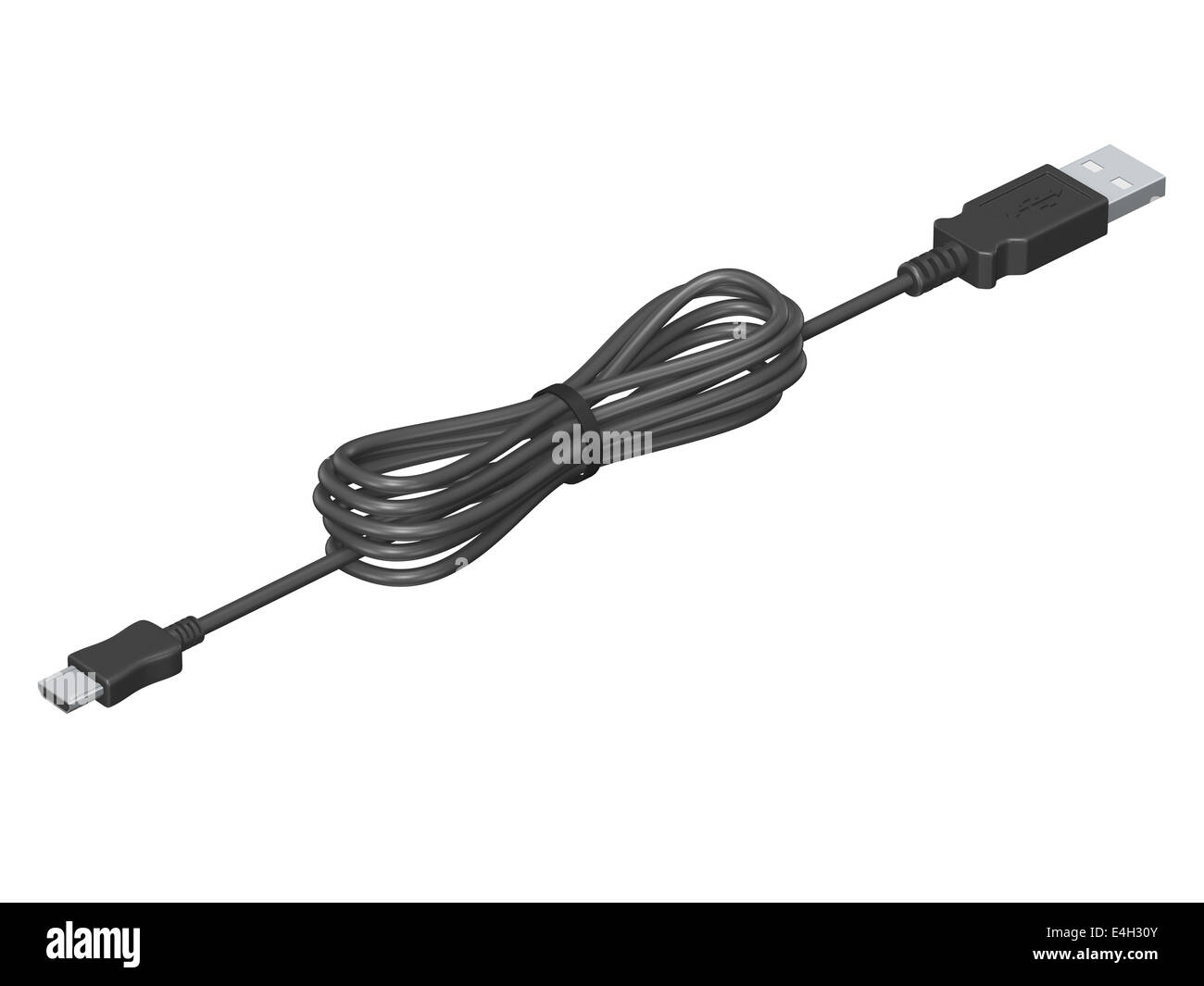 USB Micro Cable Stock Photo