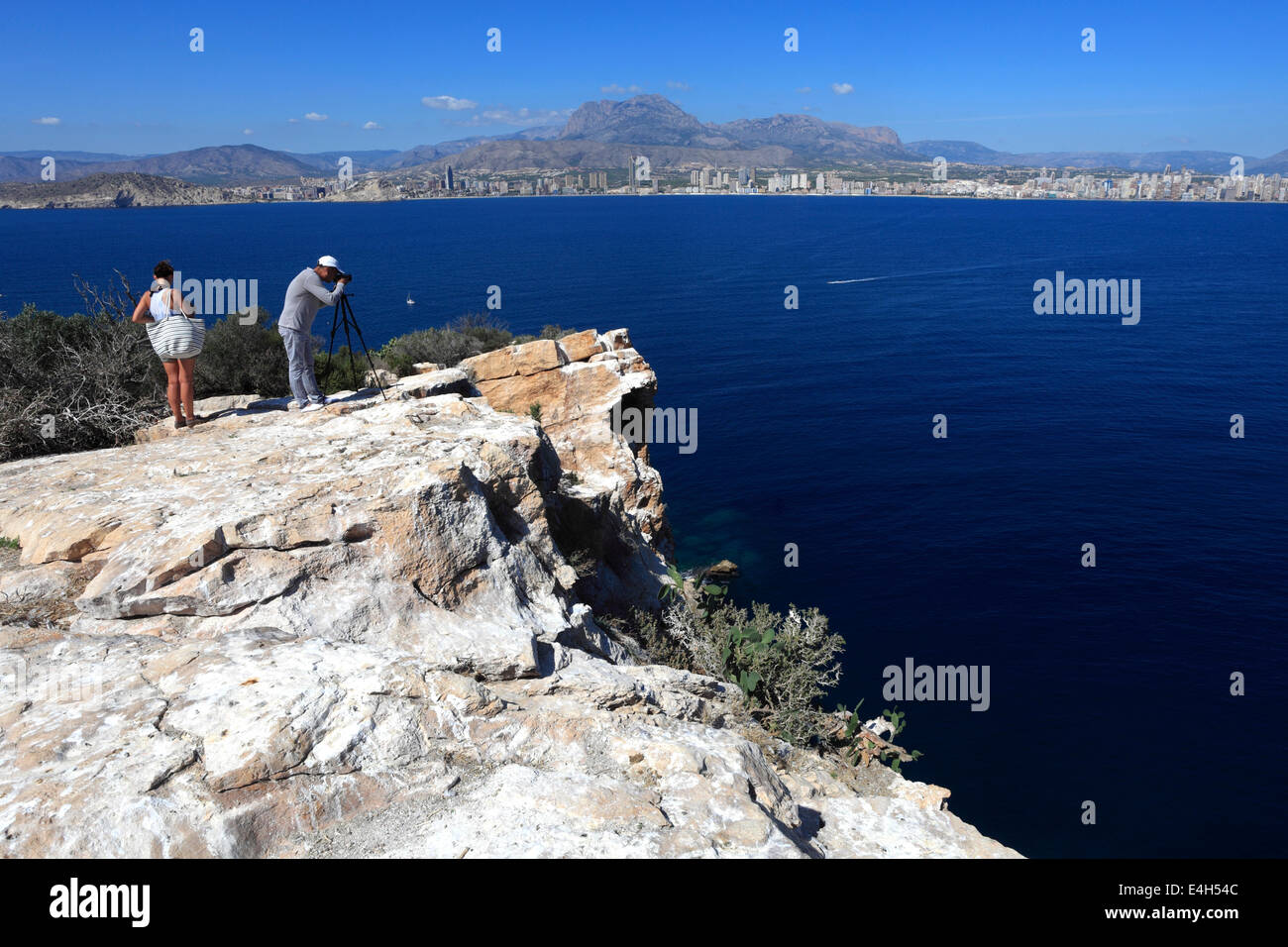 View of Benidorm Island, Benidorm resort, Costa Blanca, Valencia Province, Spain, Europe. Stock Photo