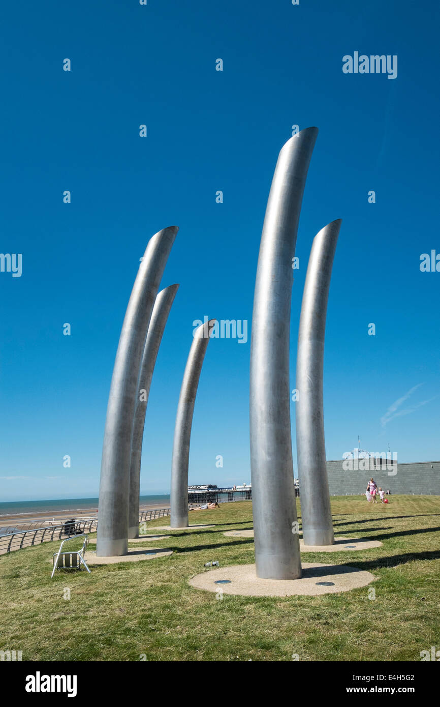 Blackpool's new promenade  modern sculptures Stock Photo