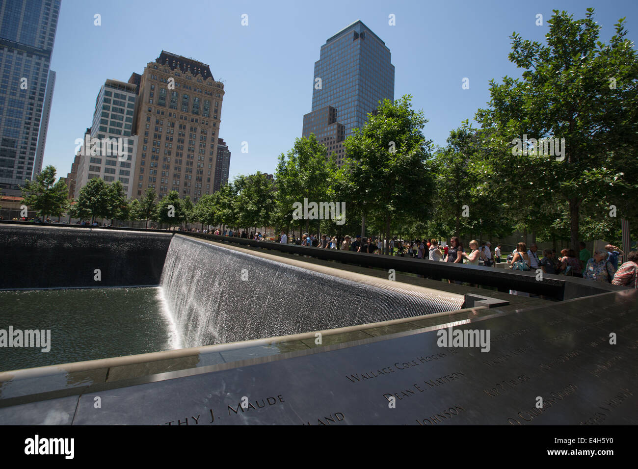 National September 11 Memorial, at Ground Zero, Manhattan, New York, USA. Stock Photo