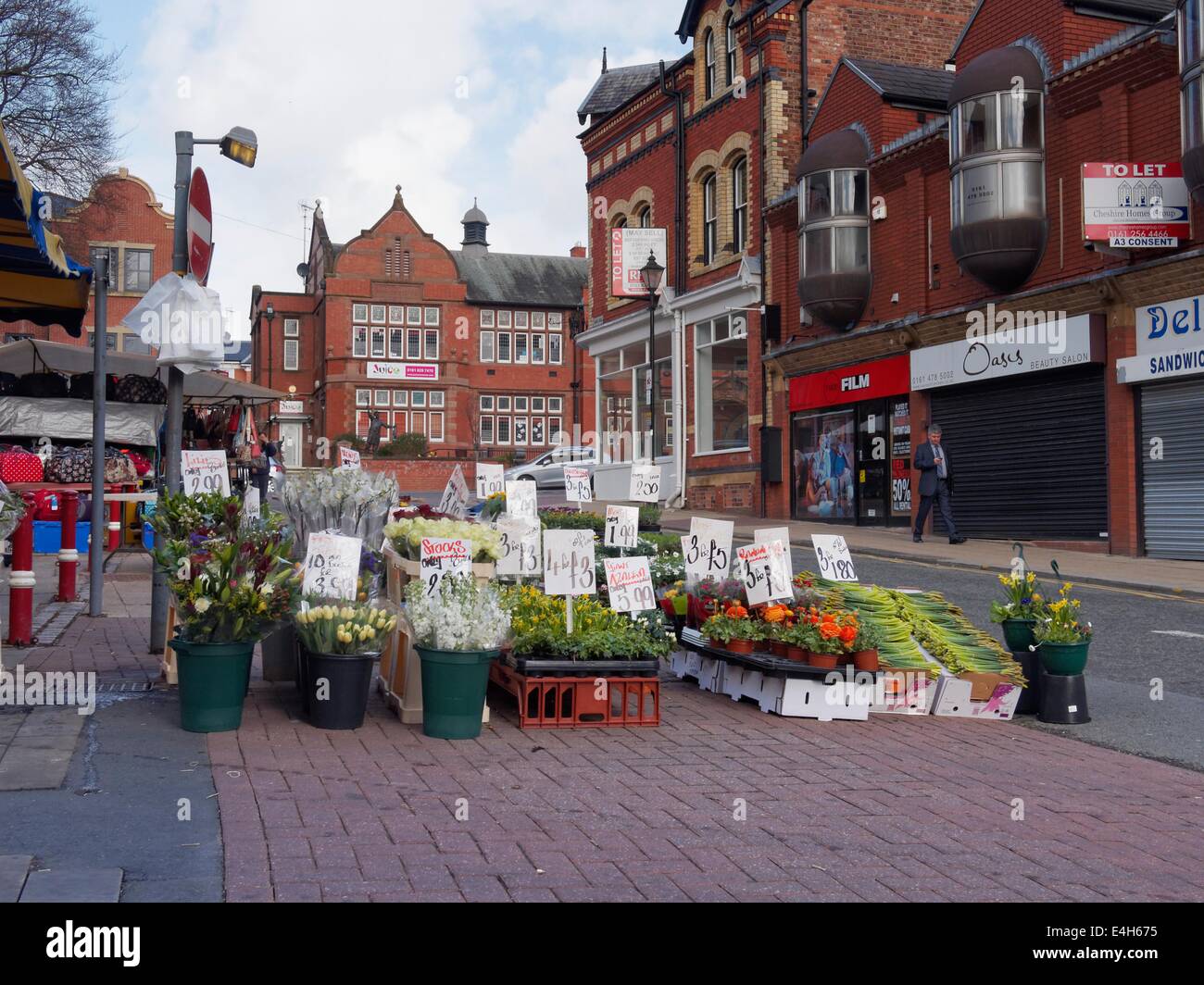 Flower stall on the corner of Shaws Road and Central way adjacent to
