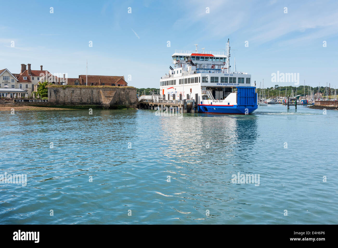 Isle Wight Ferry Lymington Harbour High Resolution Stock Photography ...