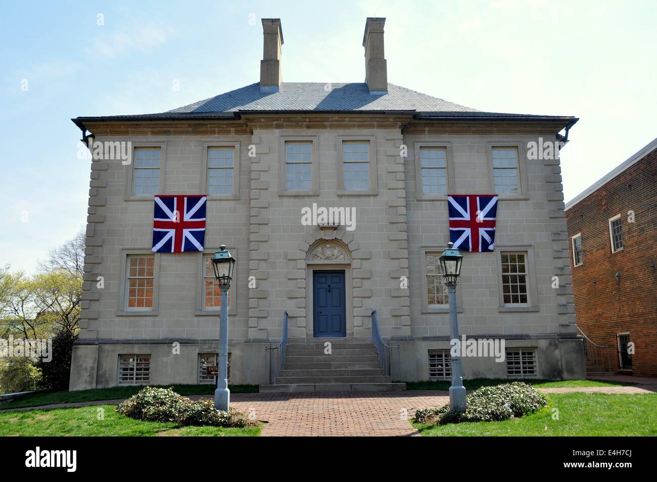 Alexandria, Virginia:  The splendid Georgian style Carlyle House built between 1752-53 by Scottish merchant John Carlyle Stock Photo