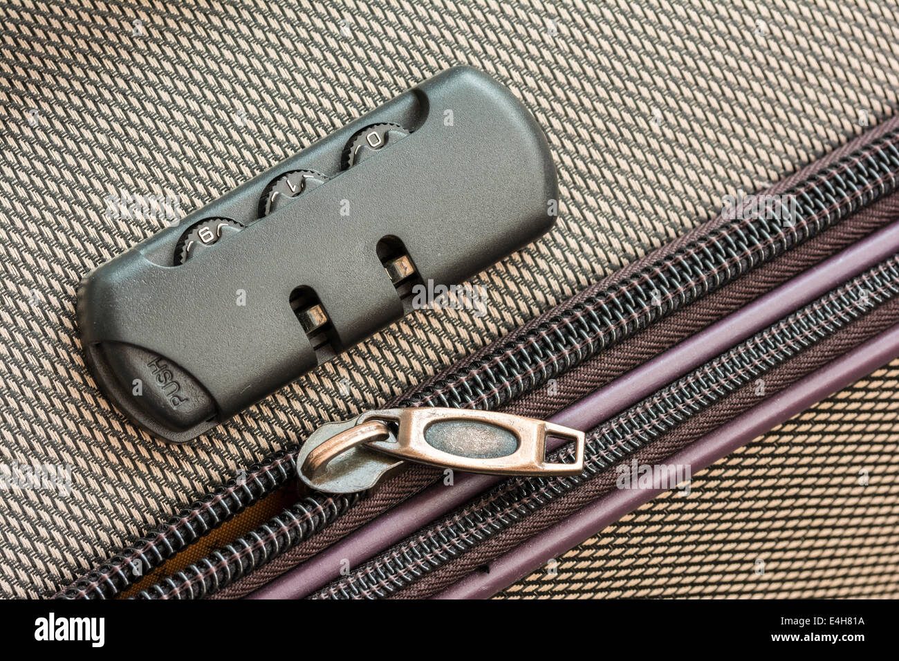 Briefcase Luggage Latch And Lock Close Up Stock Photo - Alamy