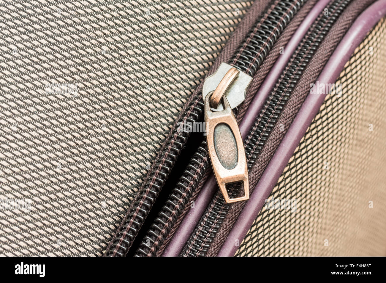 Luggage Zipper Close Up Stock Photo Alamy