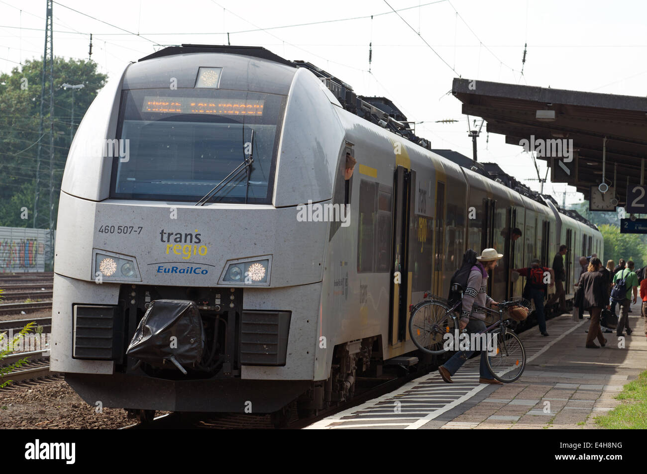 Trans regio EuRailCo local passenger train, Cologne, Germany. Stock Photo