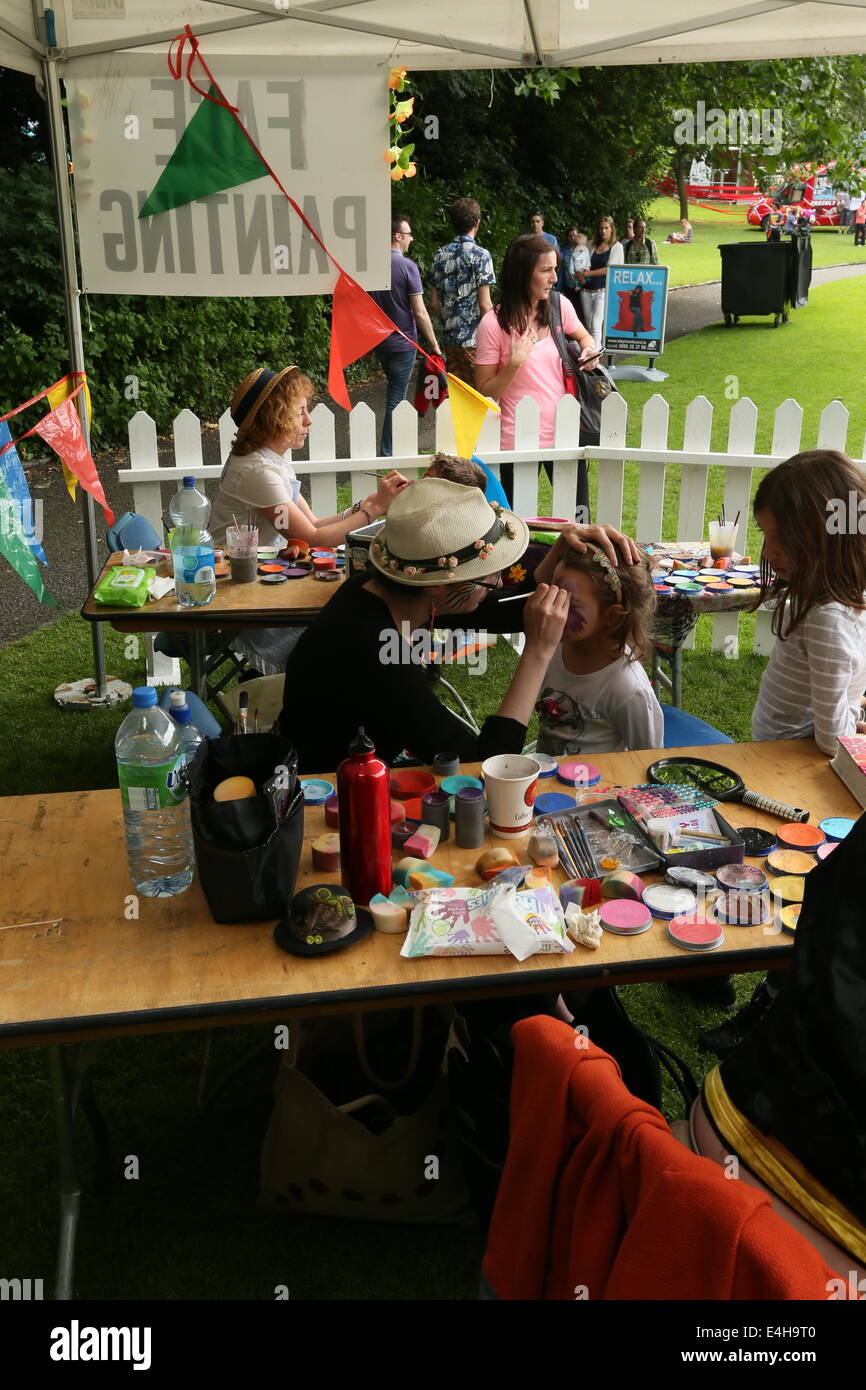 Dublin, Ireland. 11th July, 2014. Face painting at the Laya Healthcare