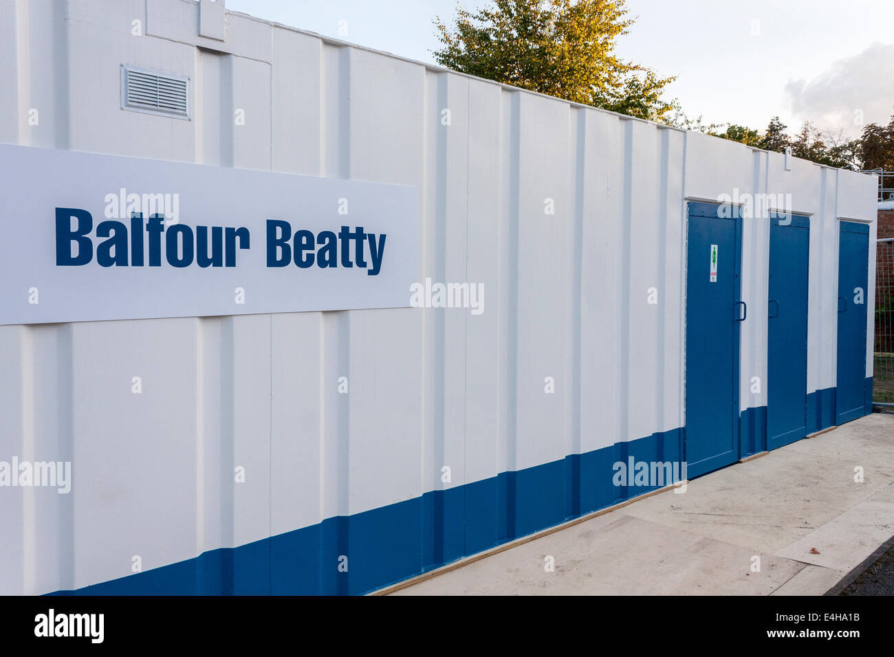 Male female toilet construction site hires stock photography and