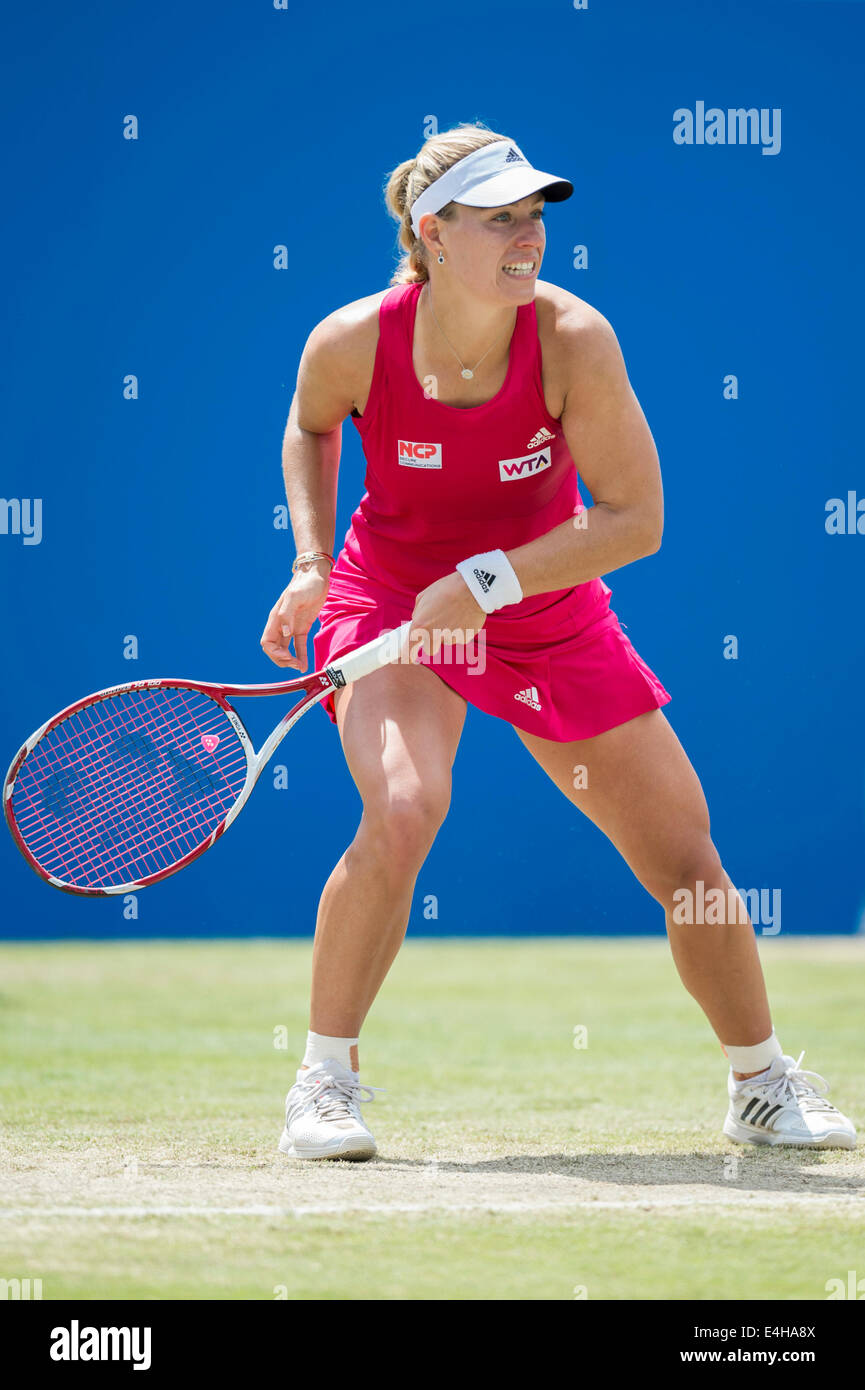 AEGON International 2014 - Women's singles semi final. Angelique Kerber in action Stock Photo