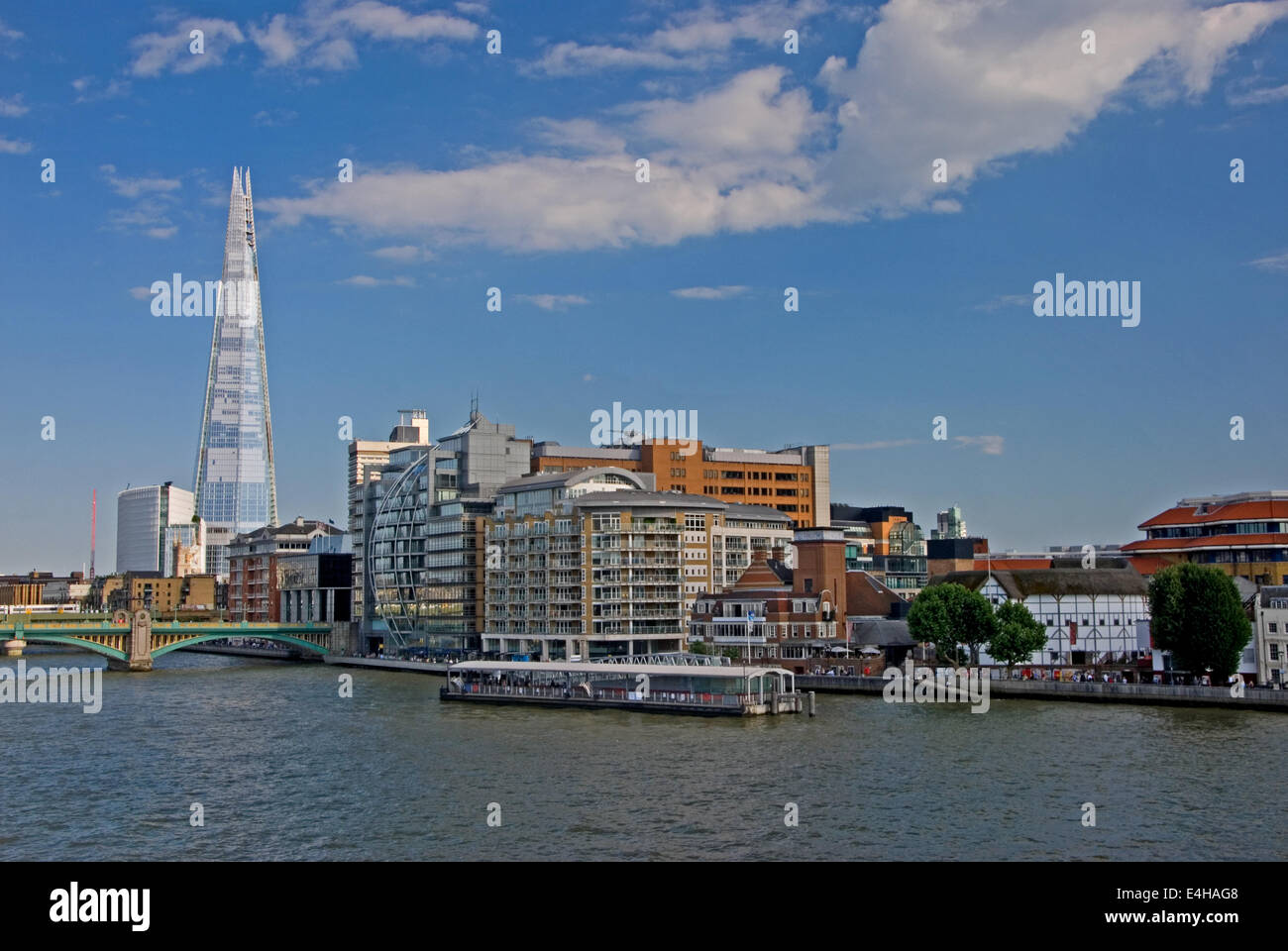 The Shard, the tallest new building on London's skyline stands on the south bank of the River Thames Stock Photo