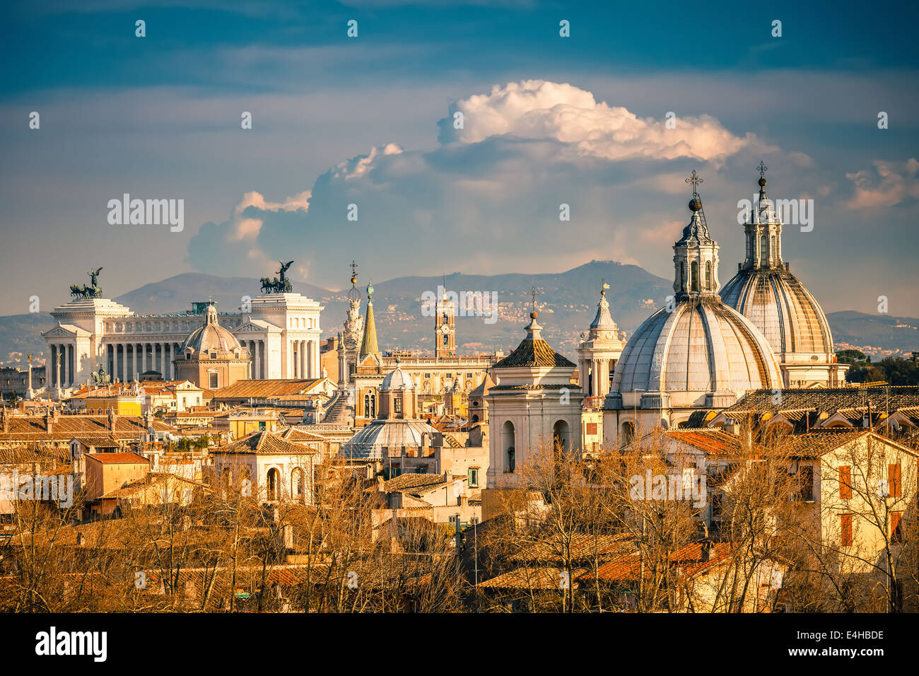 Aerial view of Rome Stock Photo