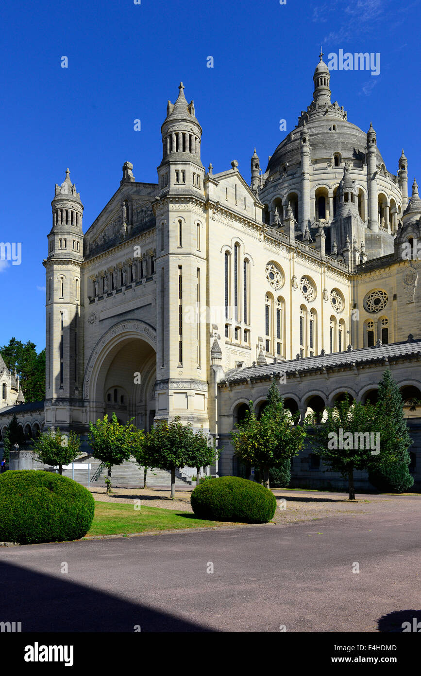 National Shrine of St. Therese Lisieux France Little Flower Basilica Church Europe Stock Photo