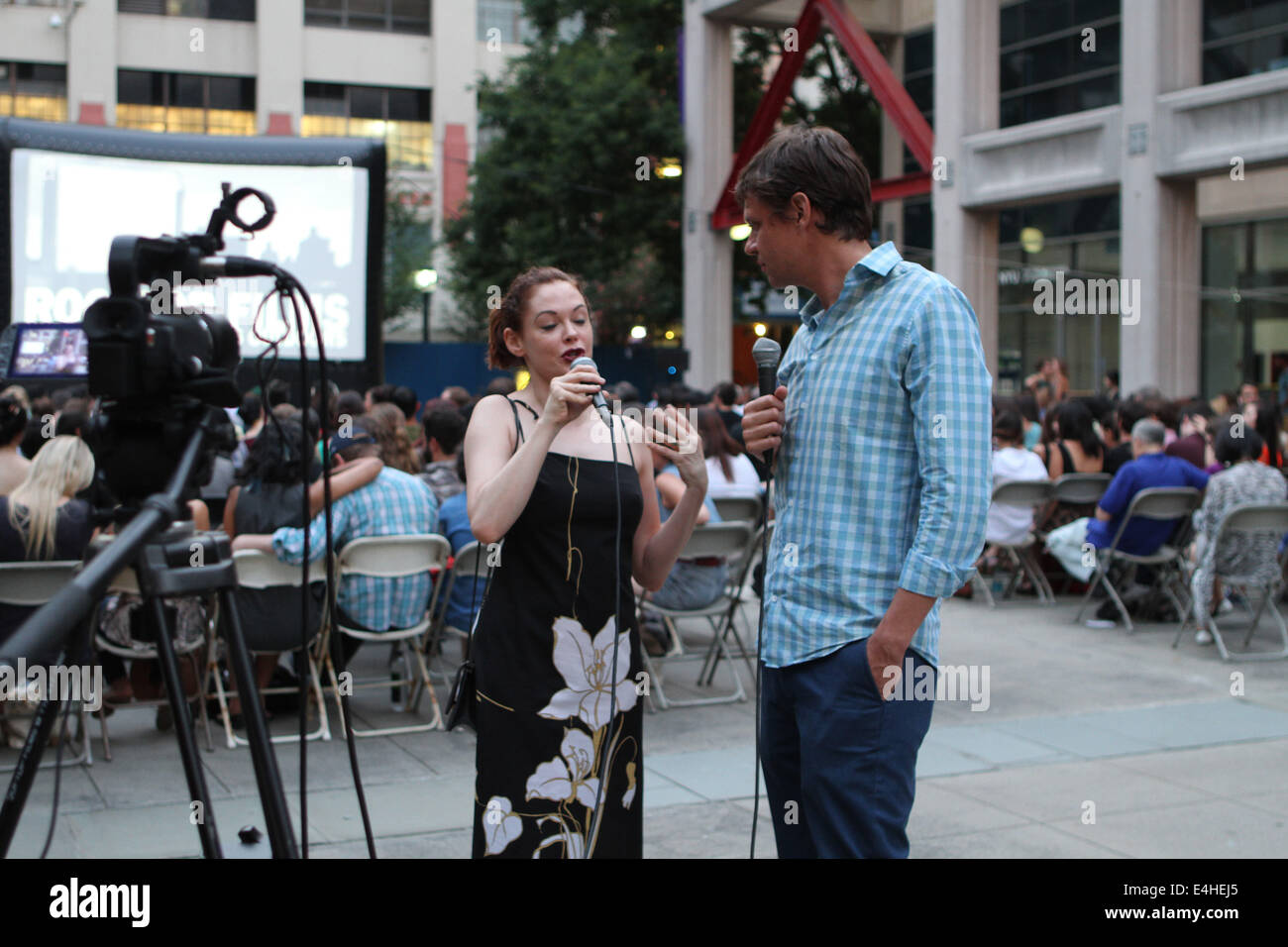 New York, New York, USA. 11th July, 2014. Rooftop films presents a