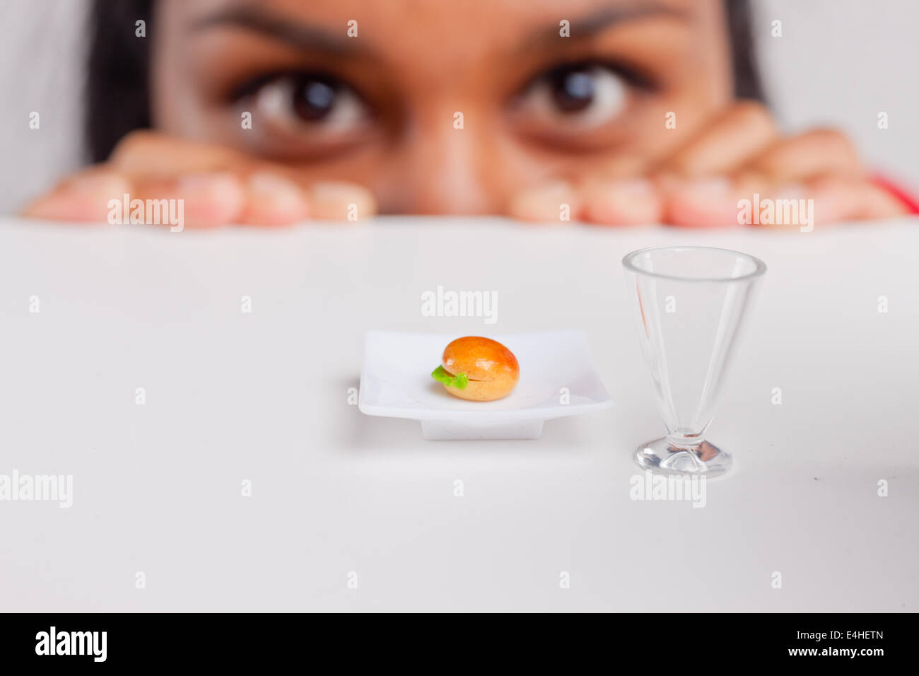 indian girl on a severe diet Stock Photo