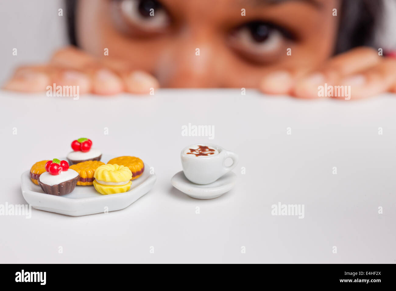 indian girl on a severe diet Stock Photo