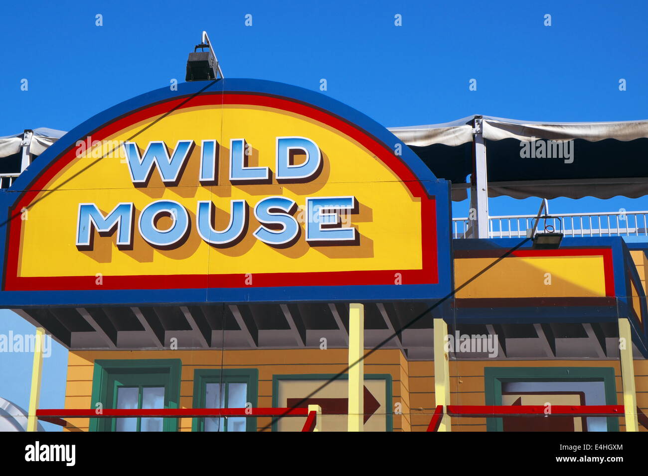 Wild Mouse rollercoaster ride at Luna Park,Milsons Point,Sydney,Australia Stock Photo
