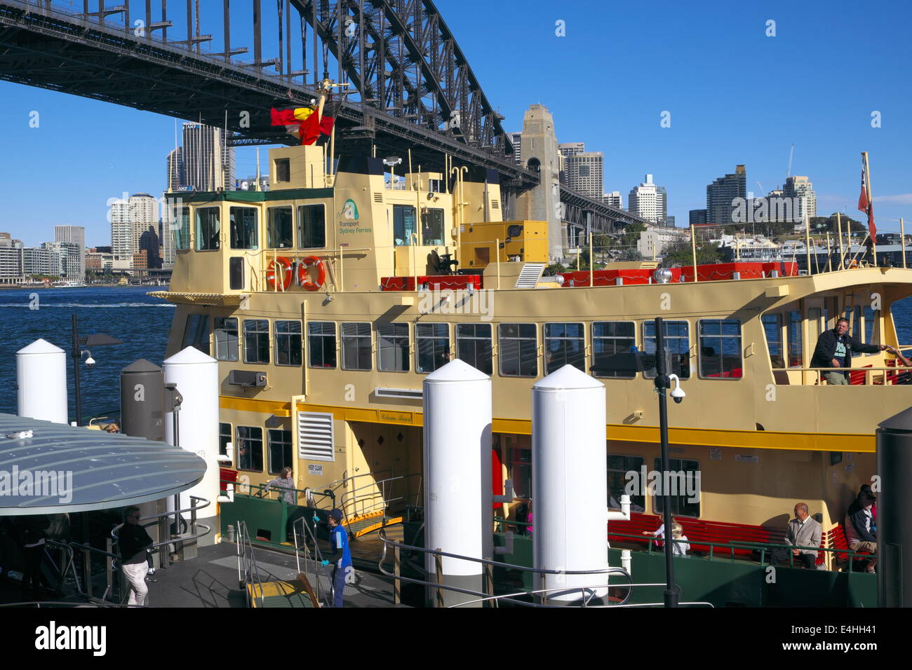 sydney harbour ferry at Milsons Point Sydney,New south wales,australia Stock Photo