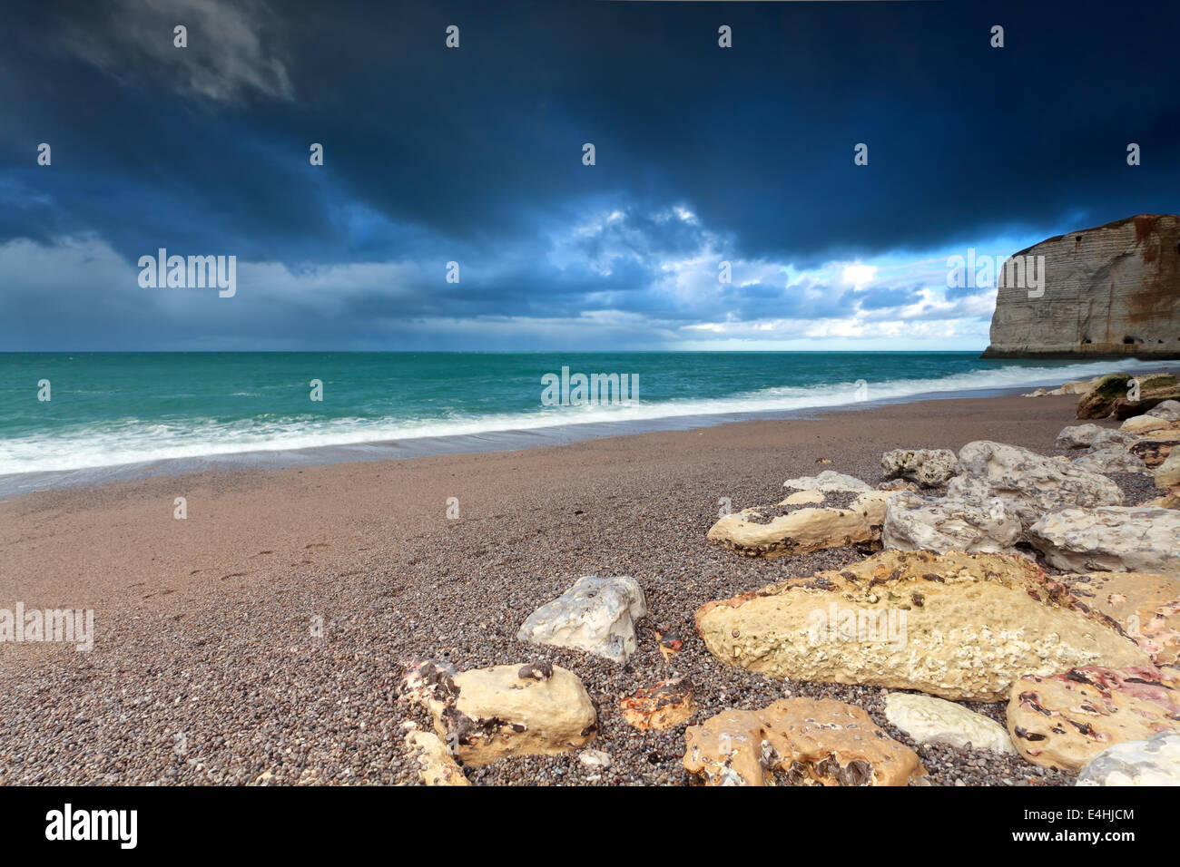rocky ocean coast in Normandy, France Stock Photo - Alamy