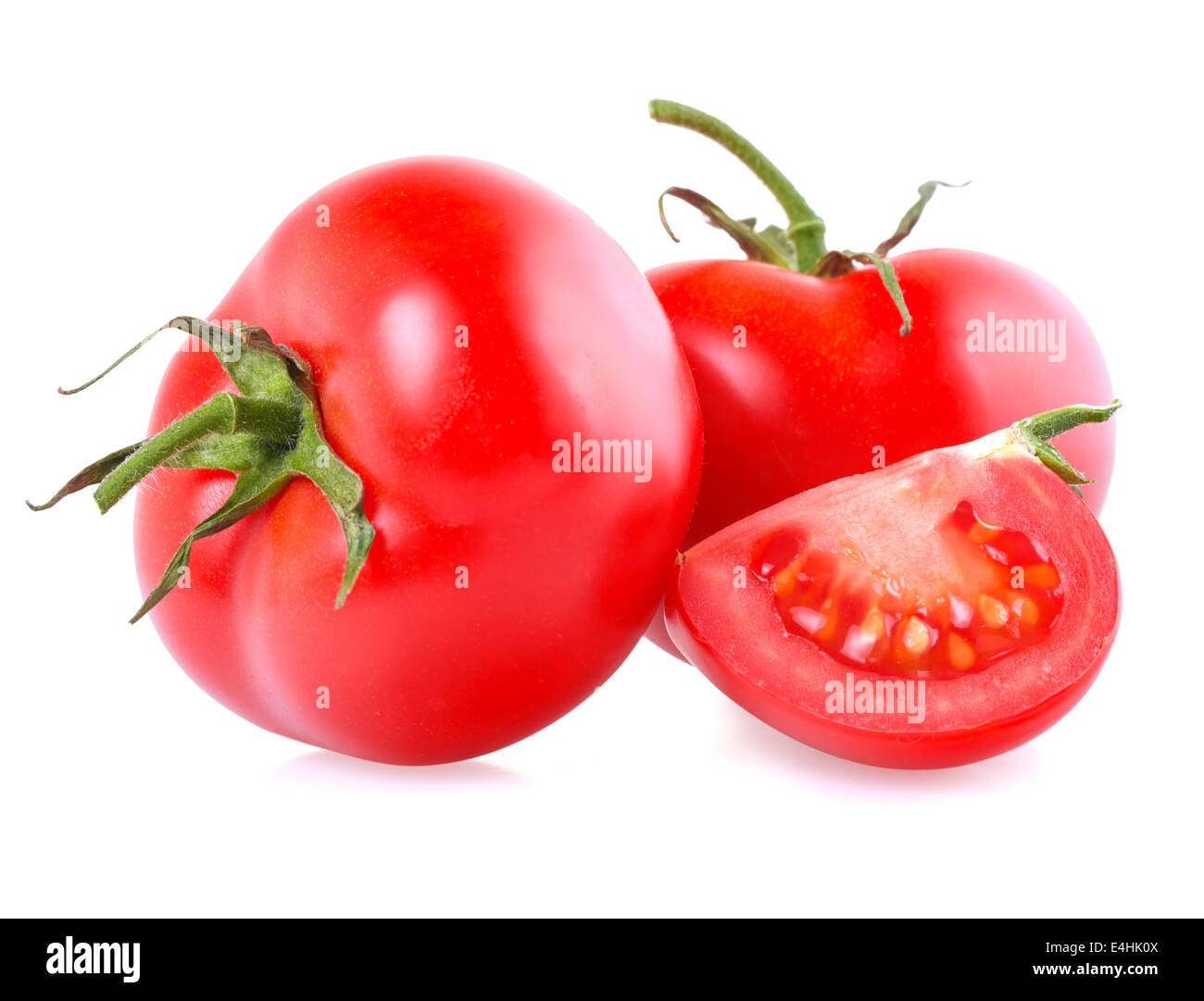 Red tomatoes on a white background, isolated Stock Photo - Alamy