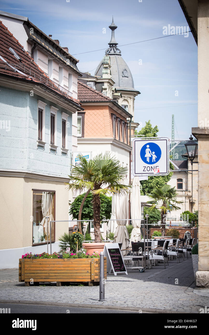 Streets of Lichtenfels in Bavaria, Germany, Europe Stock Photo