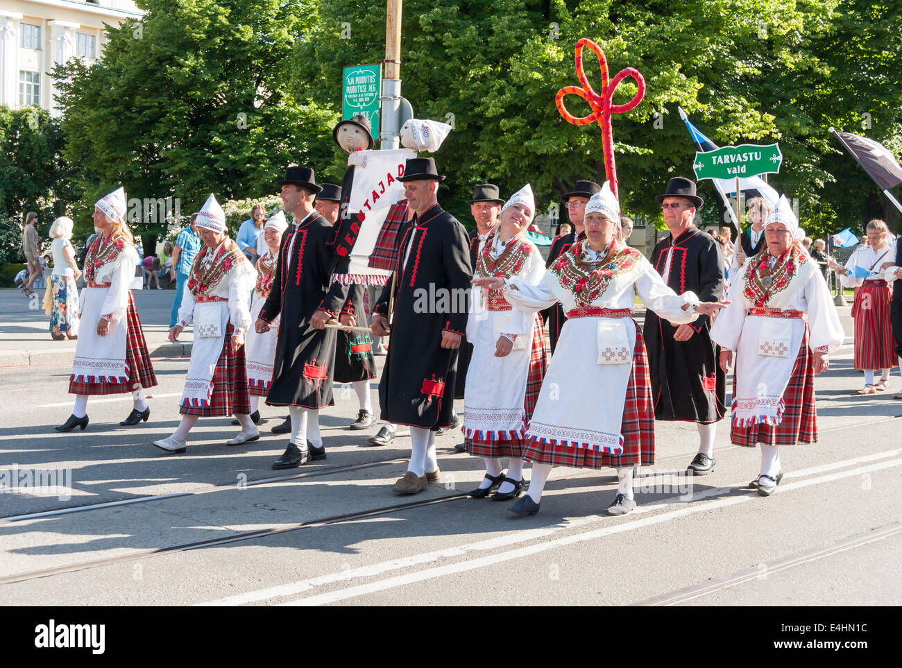 Tallinn, Estonia - July 05, 2014: Parade of the Estonian XXVI National ...