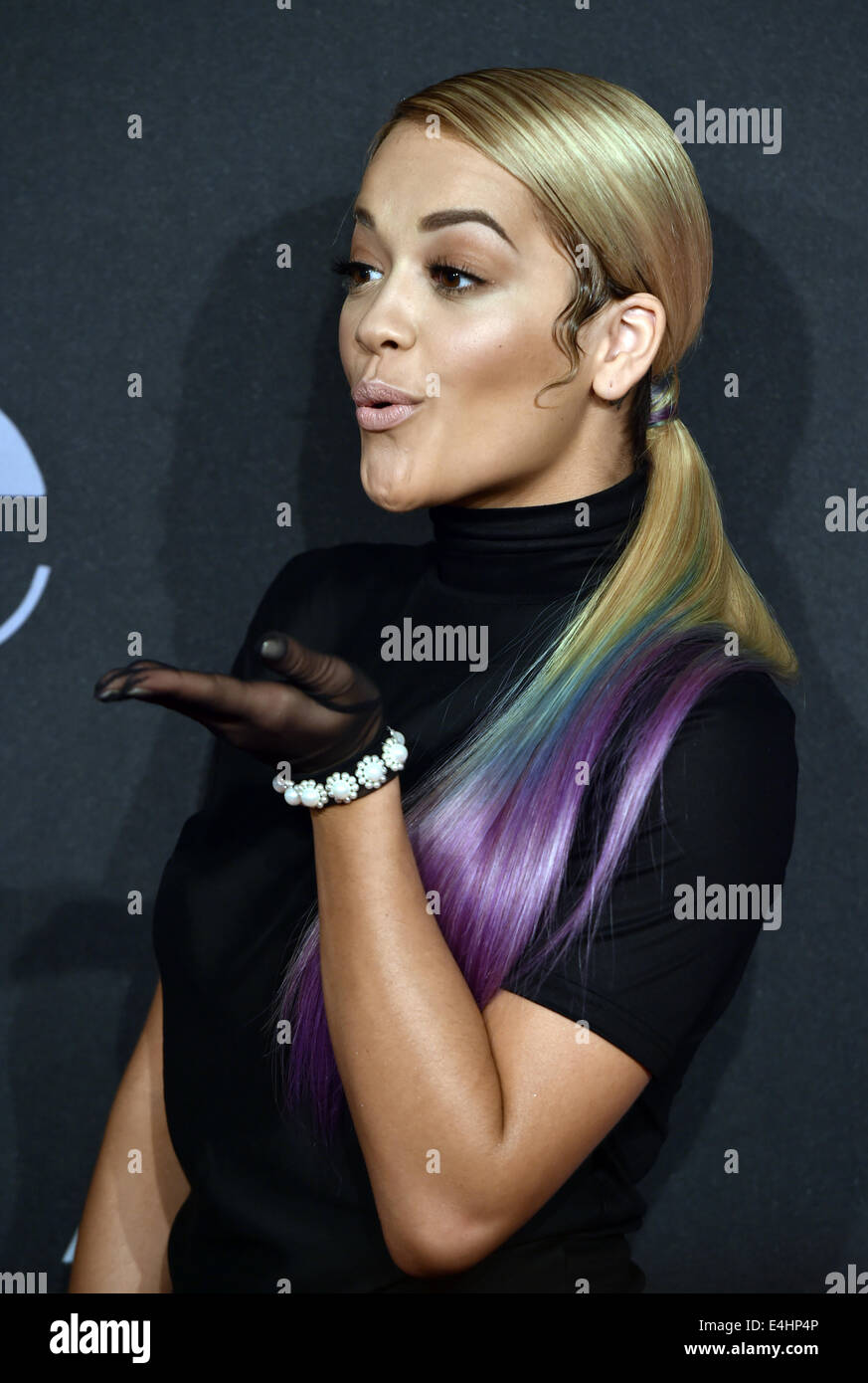 Berlin, Germany. 11th July, 2014. British singer Rita Ora arrives at ...
