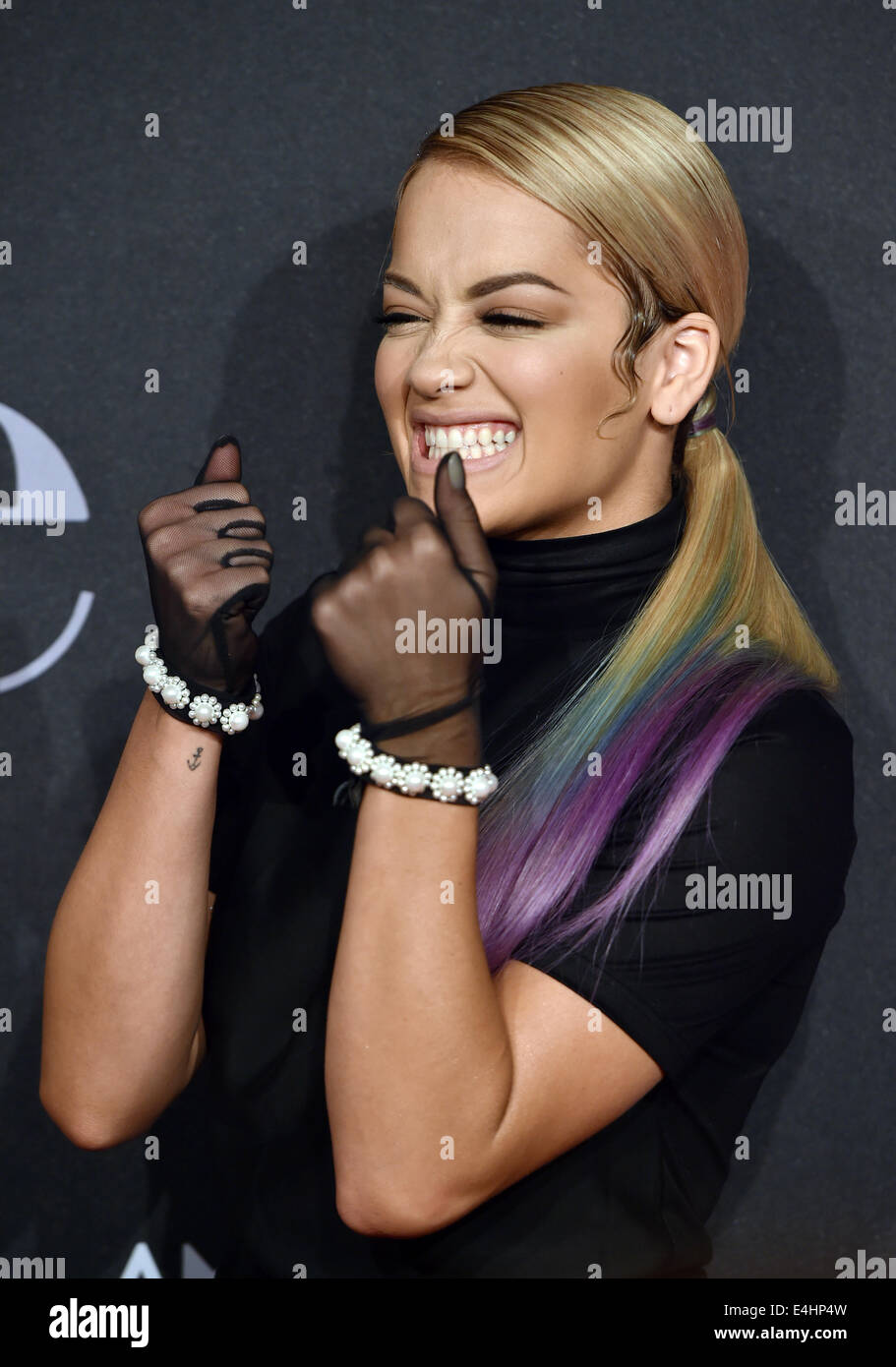 Berlin, Germany. 11th July, 2014. British singer Rita Ora arrives at ...