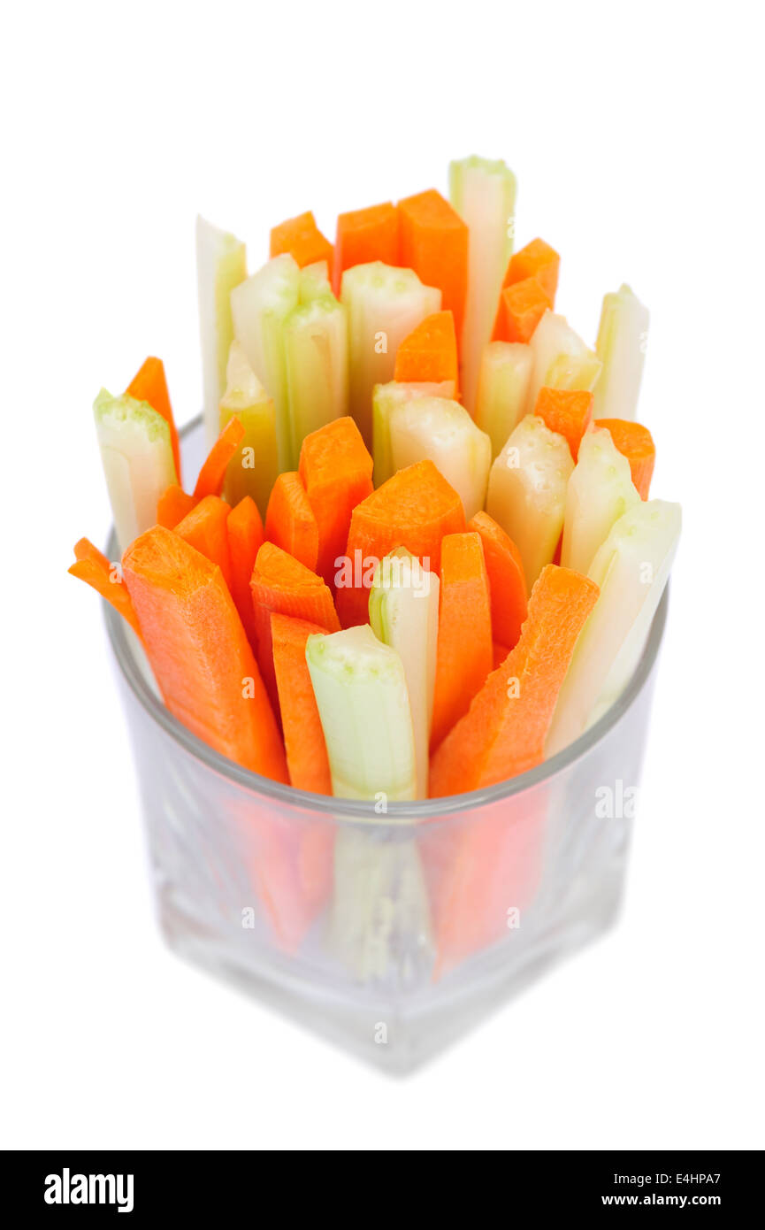 Fresh green celery and carrot Stock Photo
