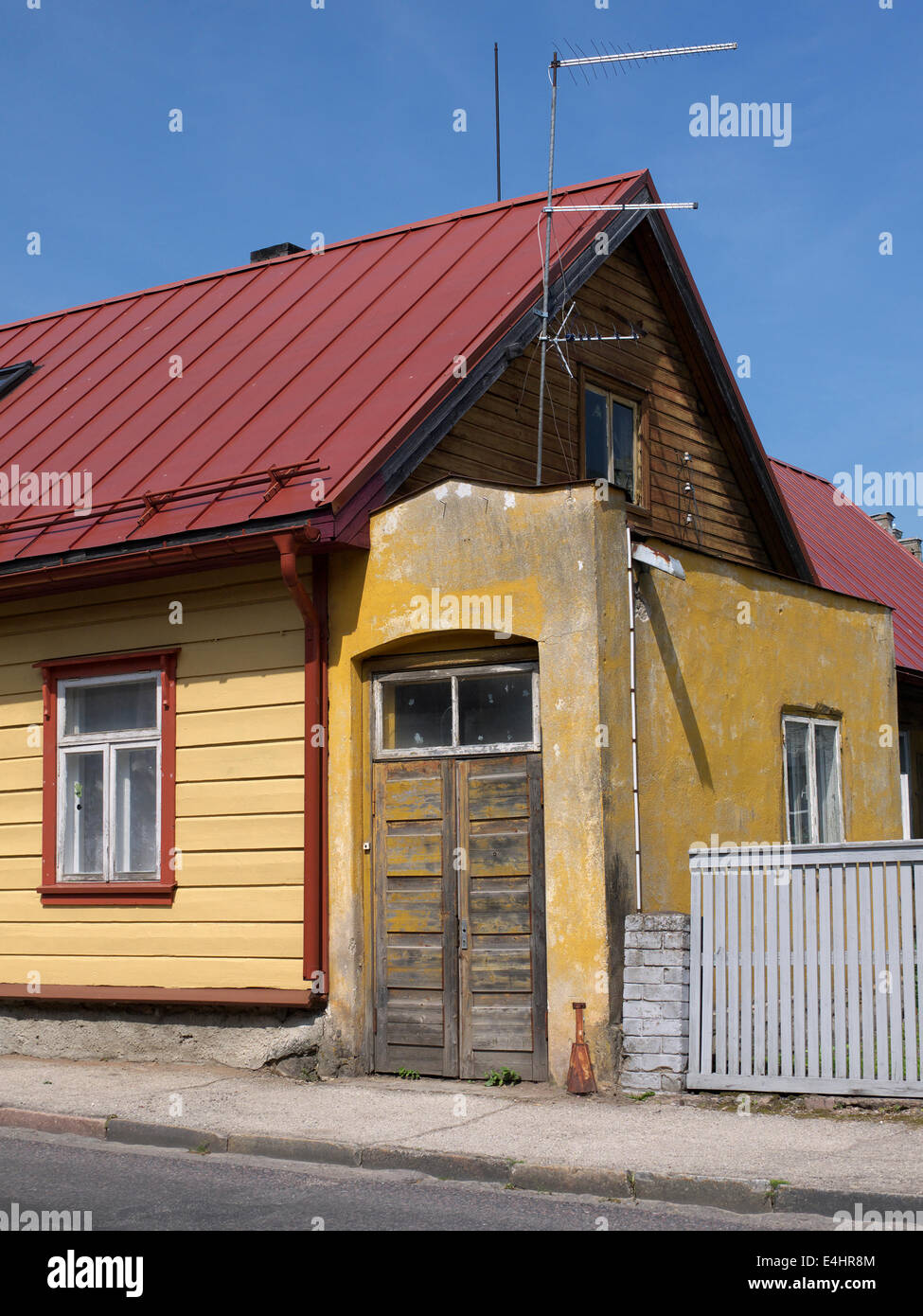 Wooden Building In Viljandi, Estonia Stock Photo