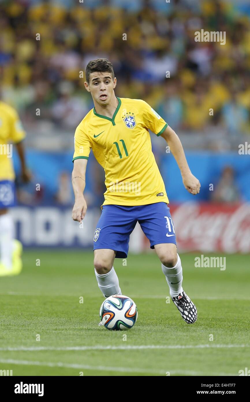 Oscar (BRA), JULY 8, 2014 - Football / Soccer : FIFA World Cup Brazil 2014 Semi Final match between Brazil and Germany at the Estadio Mineirao in Belo Horizonte, Brazil. (Photo by AFLO) [3604] Stock Photo