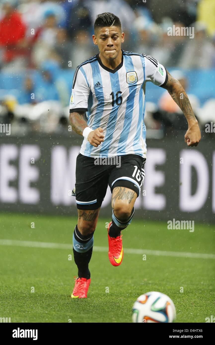 Marcos Rojo (ARG), JULY 9, 2014 - Football / Soccer : FIFA World Cup 2014 semi-final match between Netherlands 0(2-4)0 Argentina at Arena De Sao Paulo Stadium in Sao Paulo, Brazil. (Photo by AFLO) [3604] Stock Photo