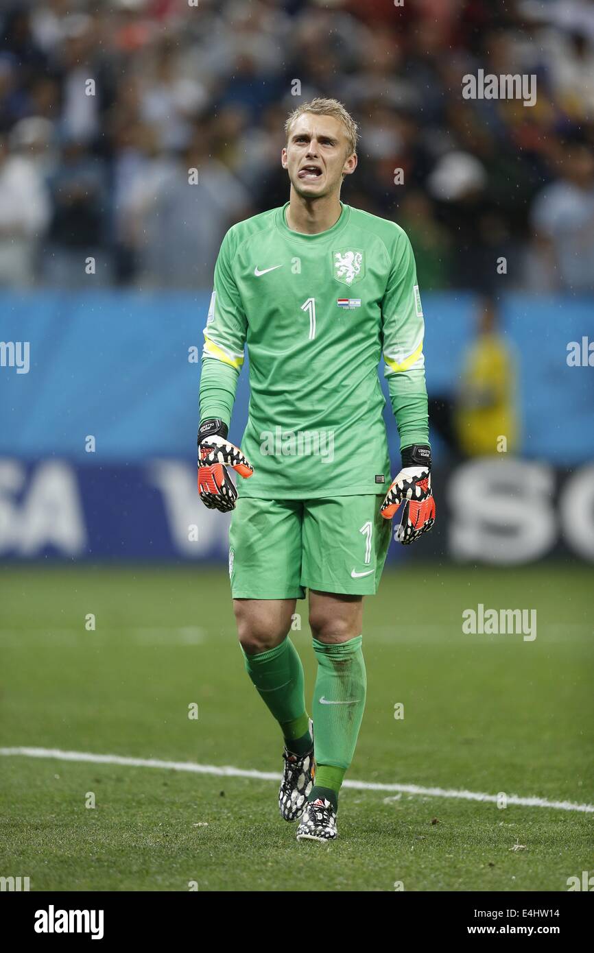 Jasper Cillessen (NED), JULY 9, 2014 - Football / Soccer : FIFA World Cup 2014 semi-final match between Netherlands 0(2-4)0 Argentina at Arena De Sao Paulo Stadium in Sao Paulo, Brazil. (Photo by AFLO) [3604] Stock Photo