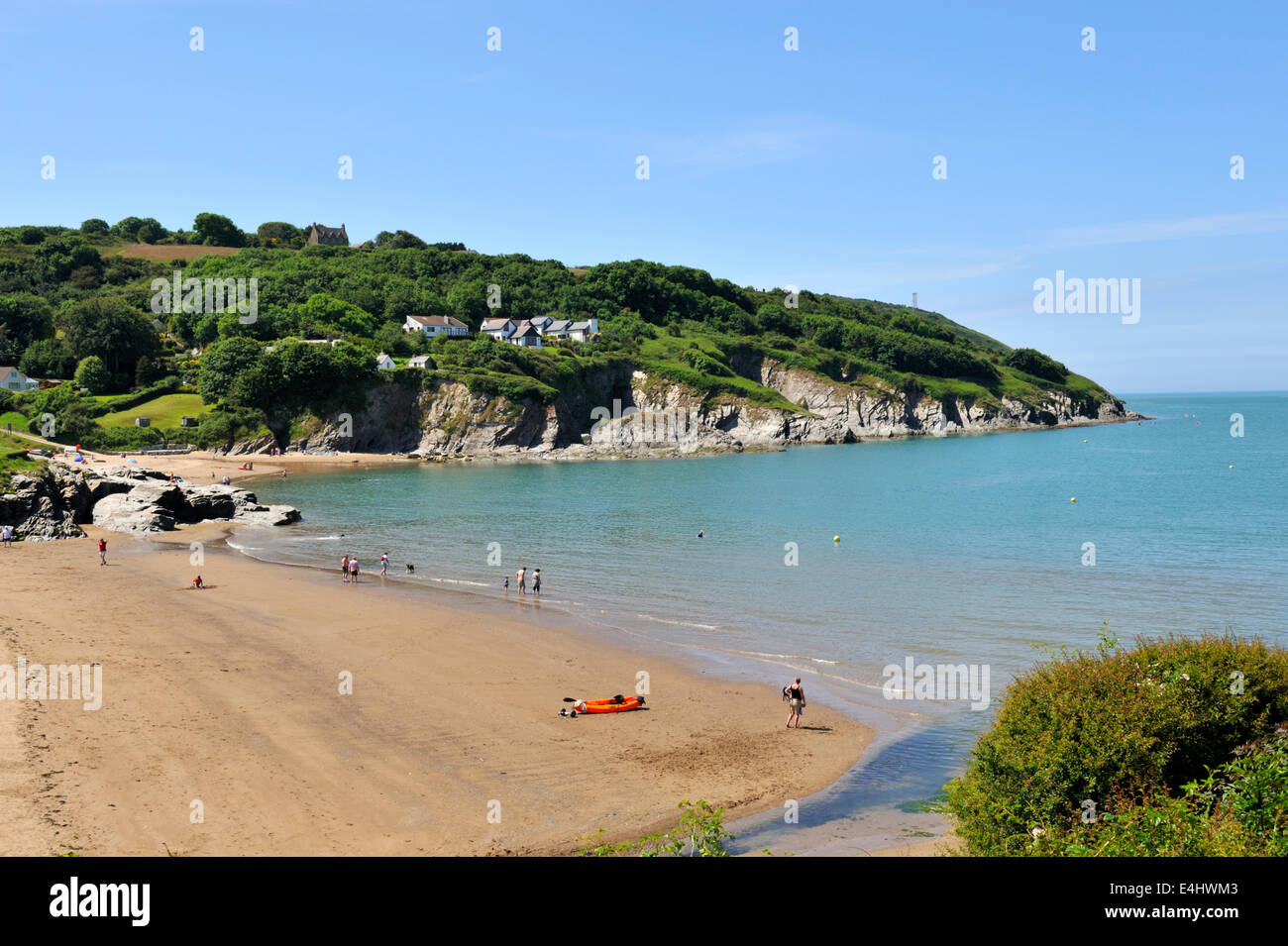 Aberporth beach Cardigan bay, Pembrokeshire, west Wales, UK Stock Photo