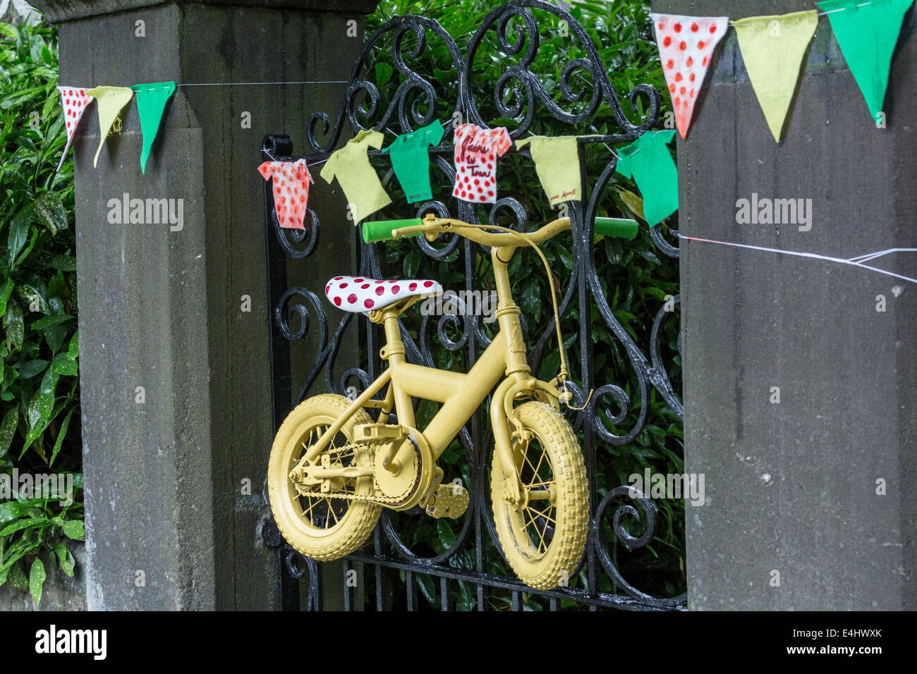 Harrogate prepares for le Tour de France July 2014 Stock Photo