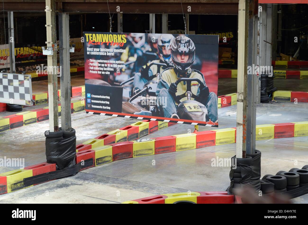 Teamworks Go Karting Birmingham Stock Photo Alamy