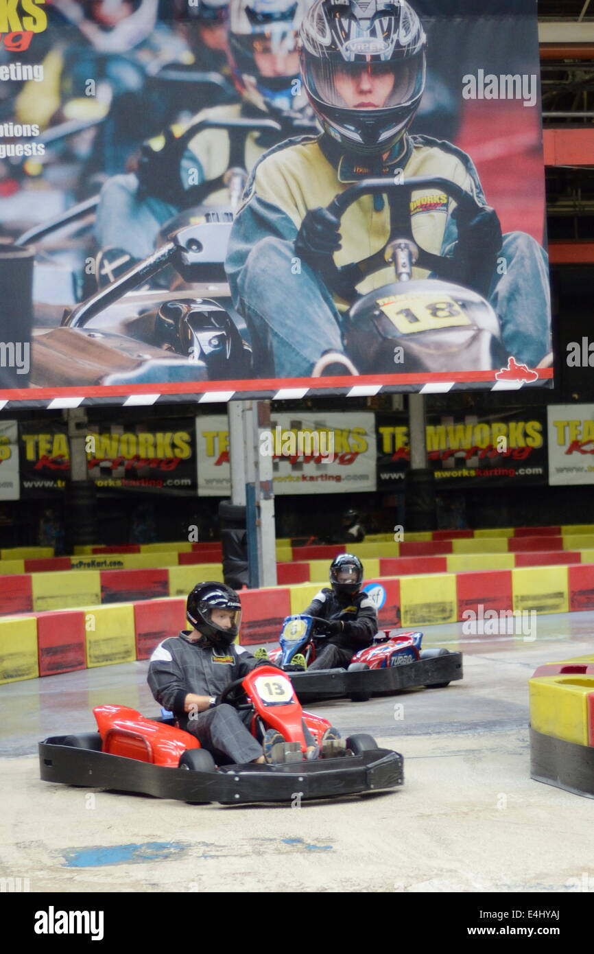Teamworks Go Karting Birmingham Stock Photo Alamy