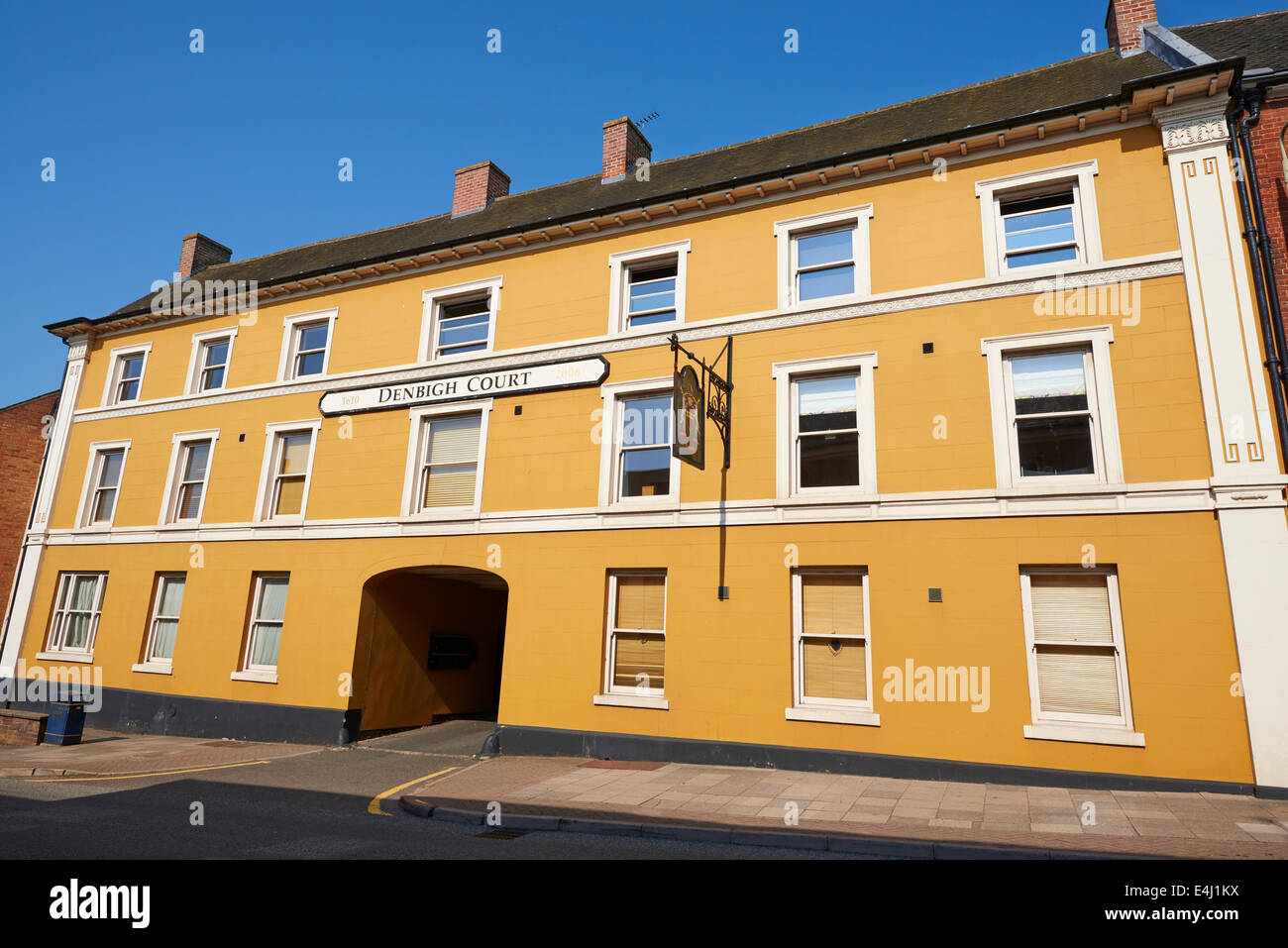 Denbigh Court Which Was Once A Coaching Inn High Street Lutterworth Leicestershire Stock Photo