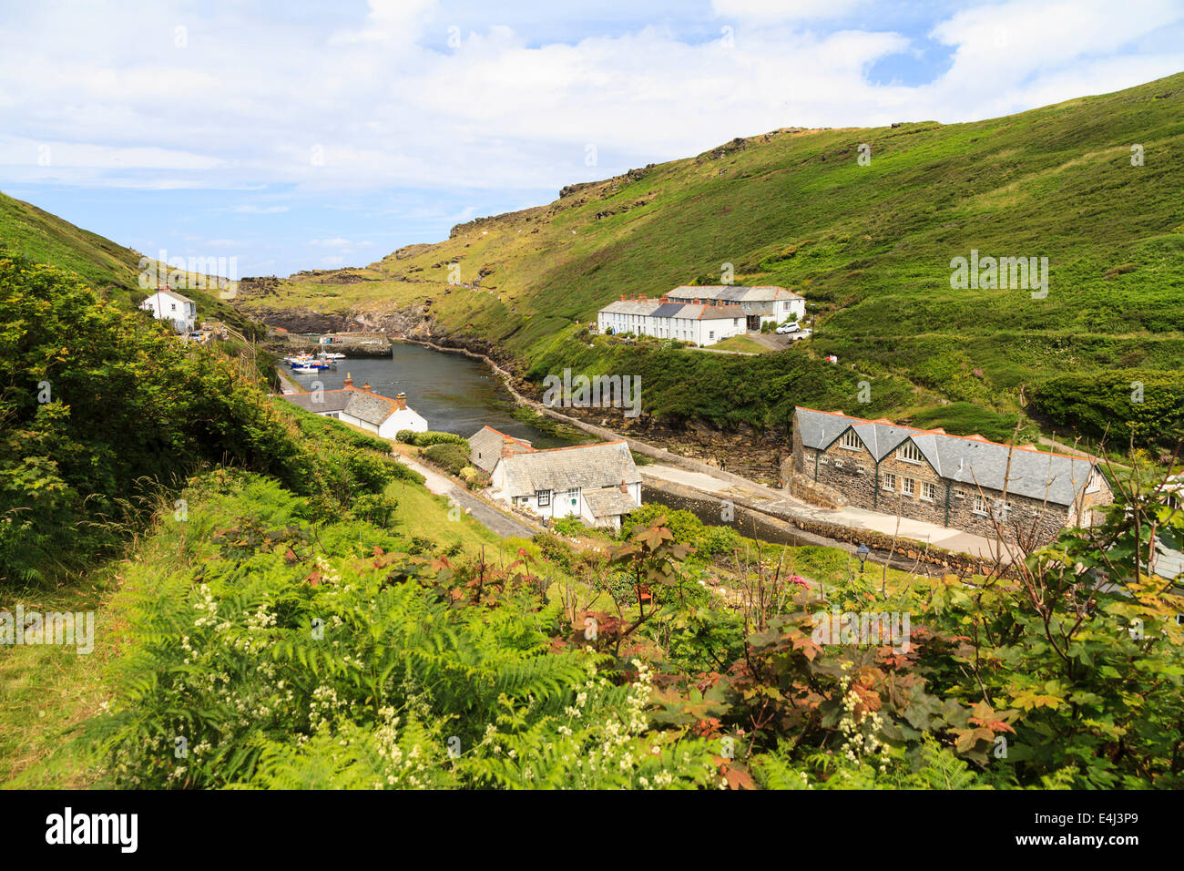 Boscastle Harbour, Cornwall on a sunny morning in summer Stock Photo