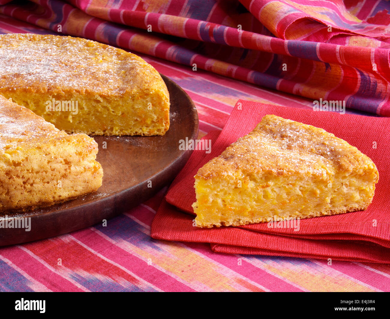 Orange peach cake Stock Photo