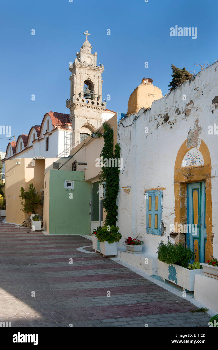 Griechenland, Rhodos, Fanes, Dorfgasse Stock Photo - Alamy